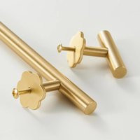 Brass Cabinet Handle Backplate | Flower | Etsy (UK)