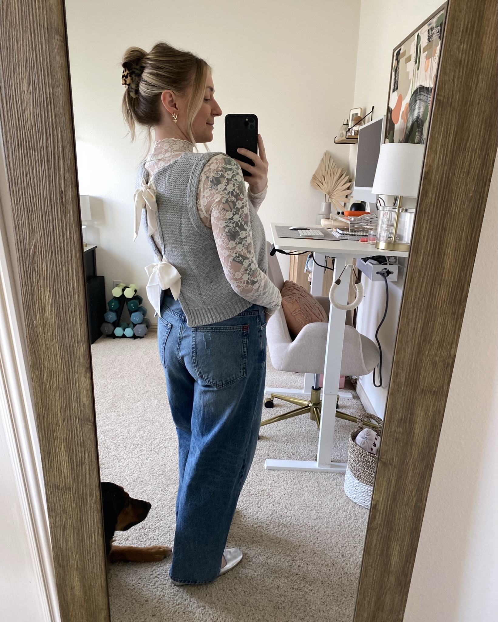 The CUTEST bow sweater 🎀 seriously what do you wear during this part of winter?! I think I figured it out. The sweater is super soft and the bows are adorable. I feel like this is one of those tops you can dress up or dress down! 

#LTKFindsUnder50 #LTKStyleTip #LTKFindsUnder100