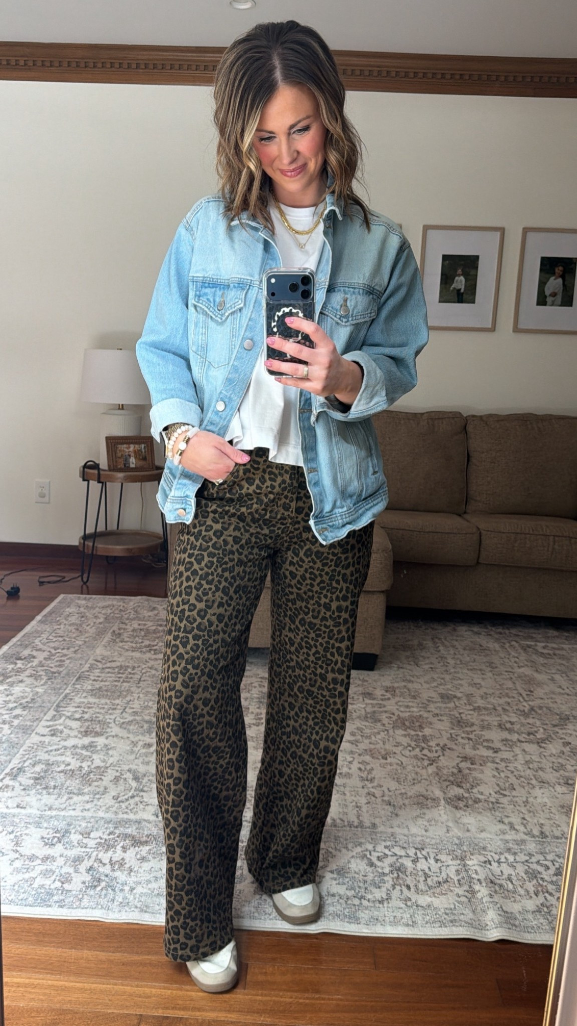 Leopard pants, I am now obsessed! // true to size or size down. I’m in an 8! // 

#LTKMidsize #LTKootd