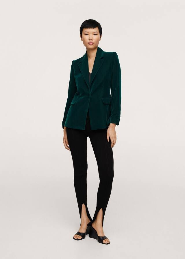 Velvet structured blazer | MANGO (US)