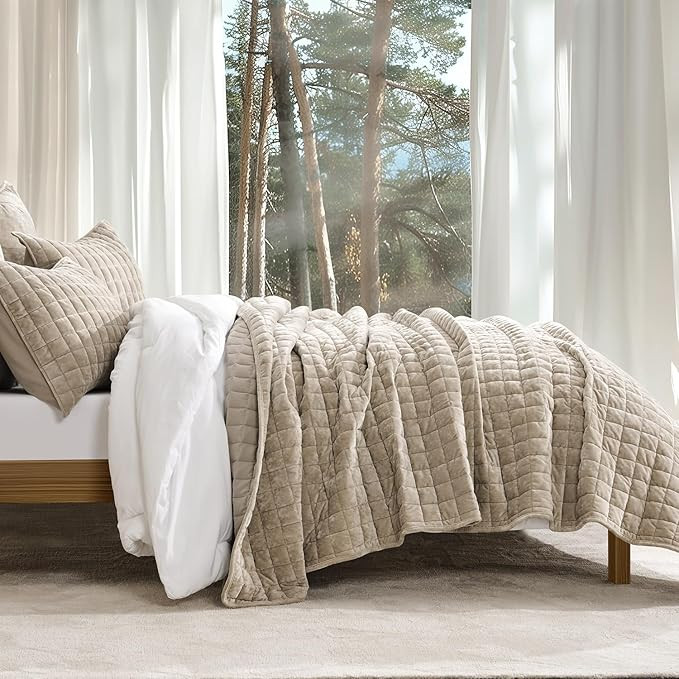 RECYCO Luxury Velvet Quilt Set Full Queen Size Bedding Sets, Ultra Soft Velvet Comforter Set, Lig... | Amazon (US)
