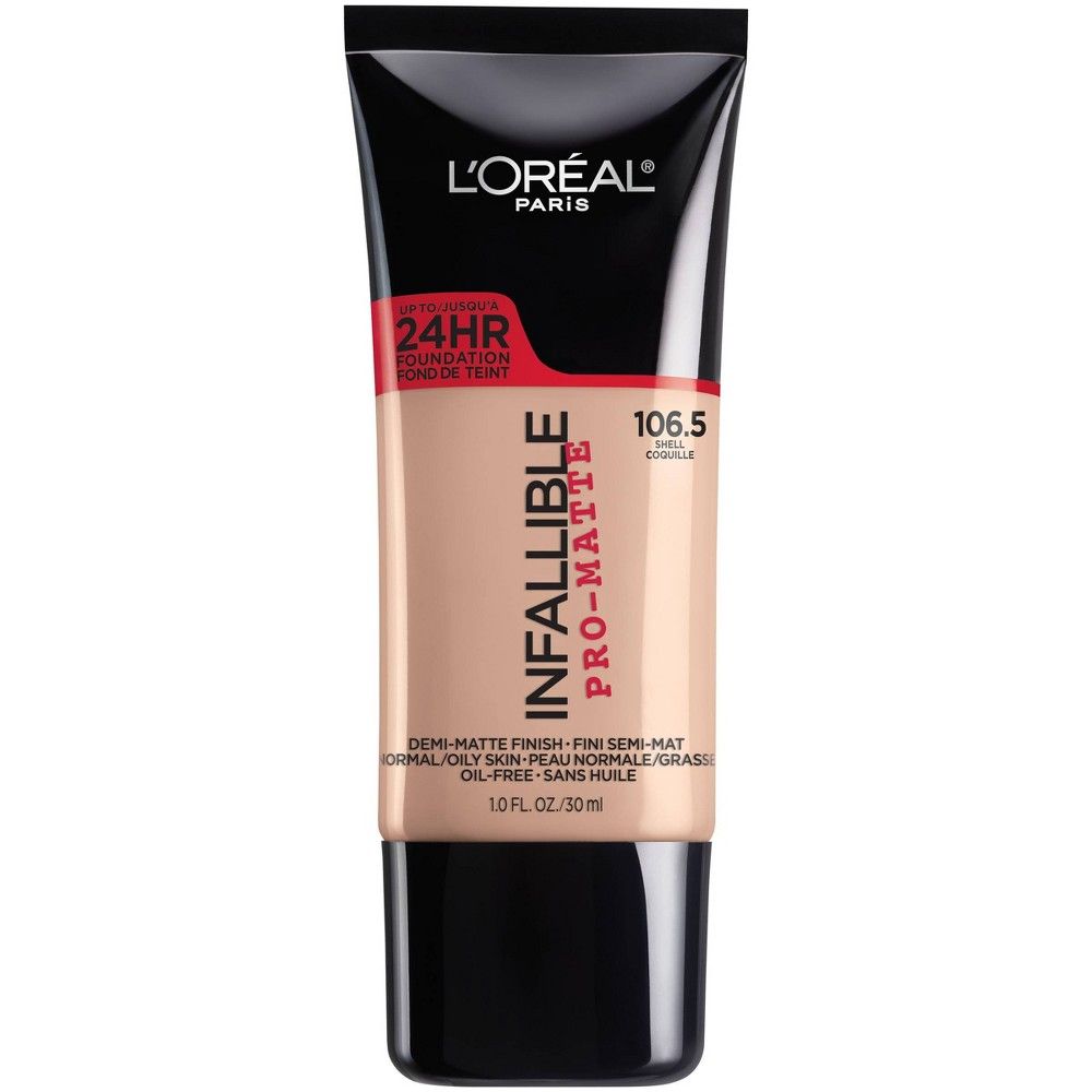 L'Oreal Paris Infallible Pro-Matte Foundation 106.5 Shell - 1 fl oz | Target