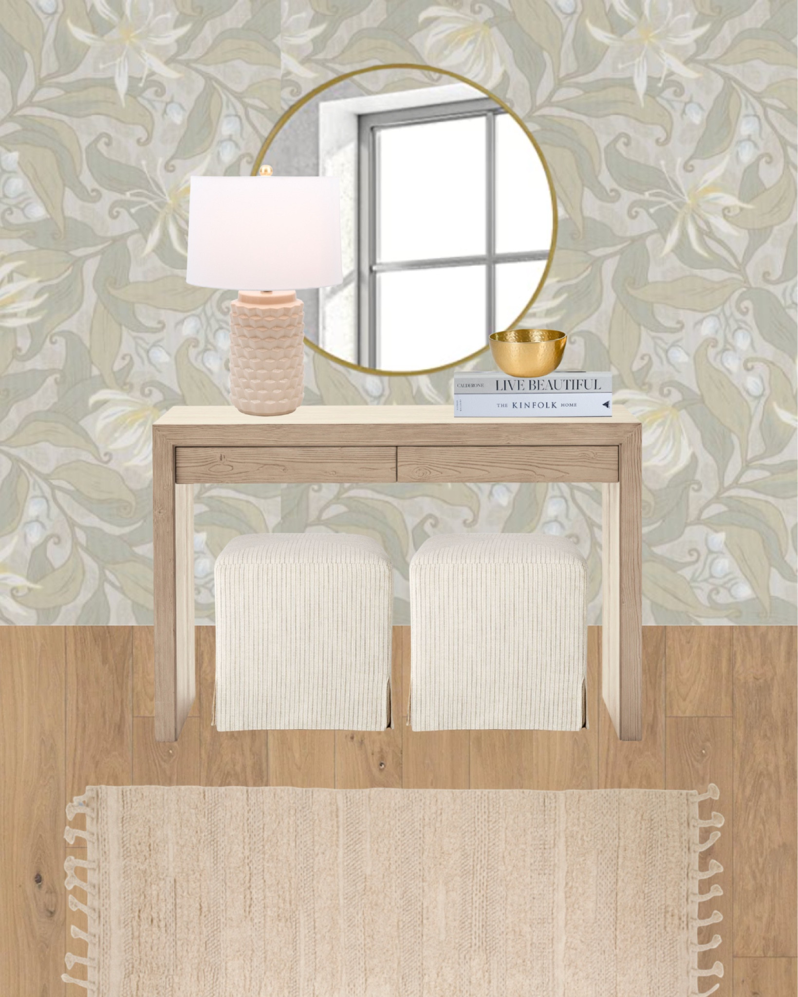 Entryway mood board. Neutral home decor. Amazon home. TJ Maxx. Target home. Coastal home. Decor. Transitional home. Table lamp. Ottomans. Console table. Area rug. Jute rug. Round wall mirror. Decorative bowl. Coffee table books.

#LTKFind #LTKstyletip #LTKhome