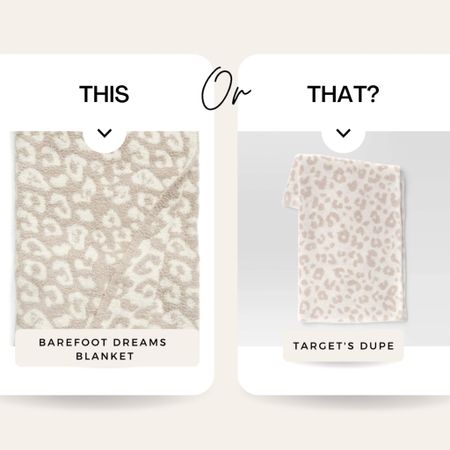 This or That
Barefoot Dreams blanket $180
Target Dupe $30!

#LTKSale #LTKhome #LTKstyletip