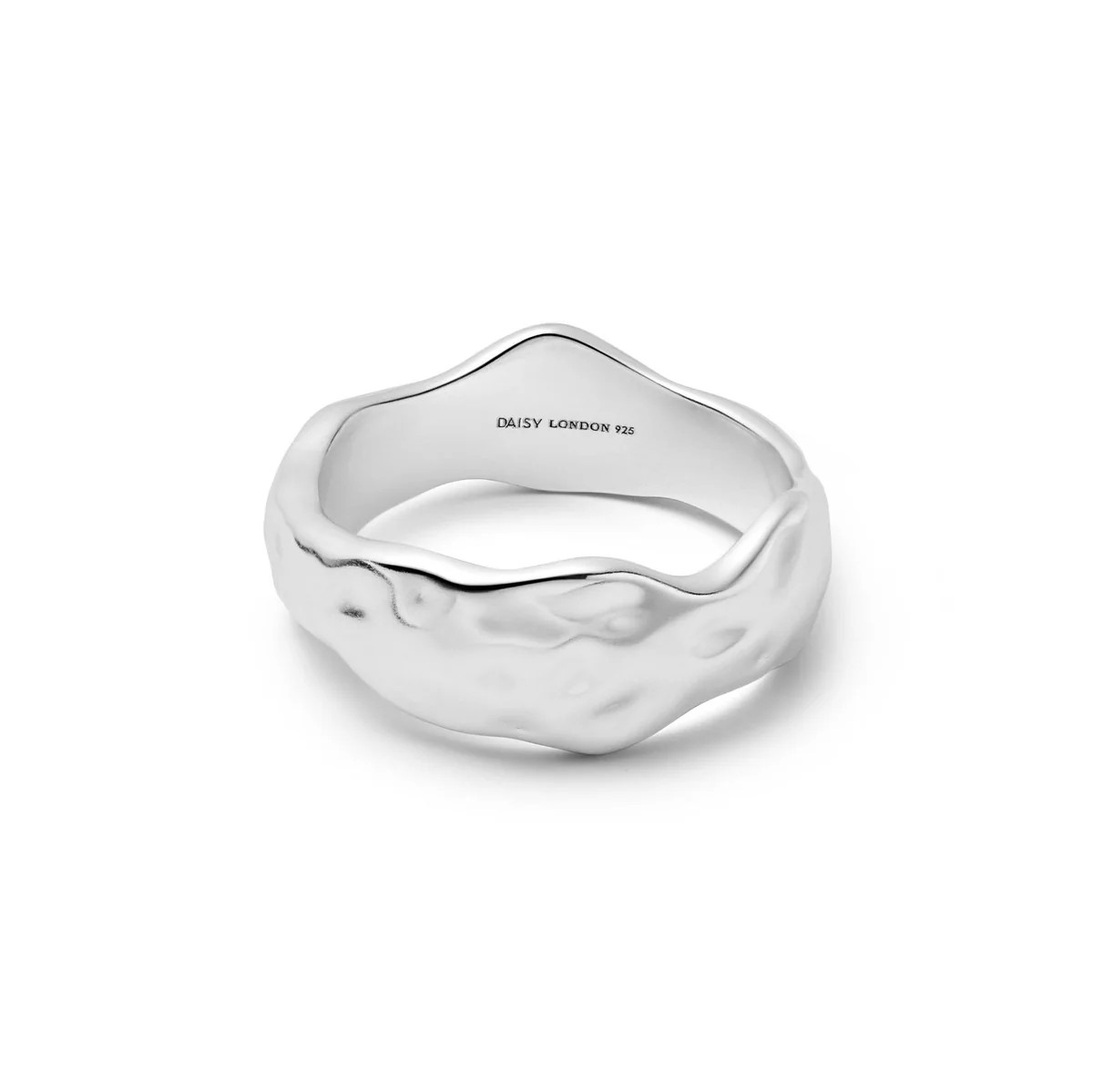 Organic Chunky Band Ring Sterling Silver | Daisy London Jewellery