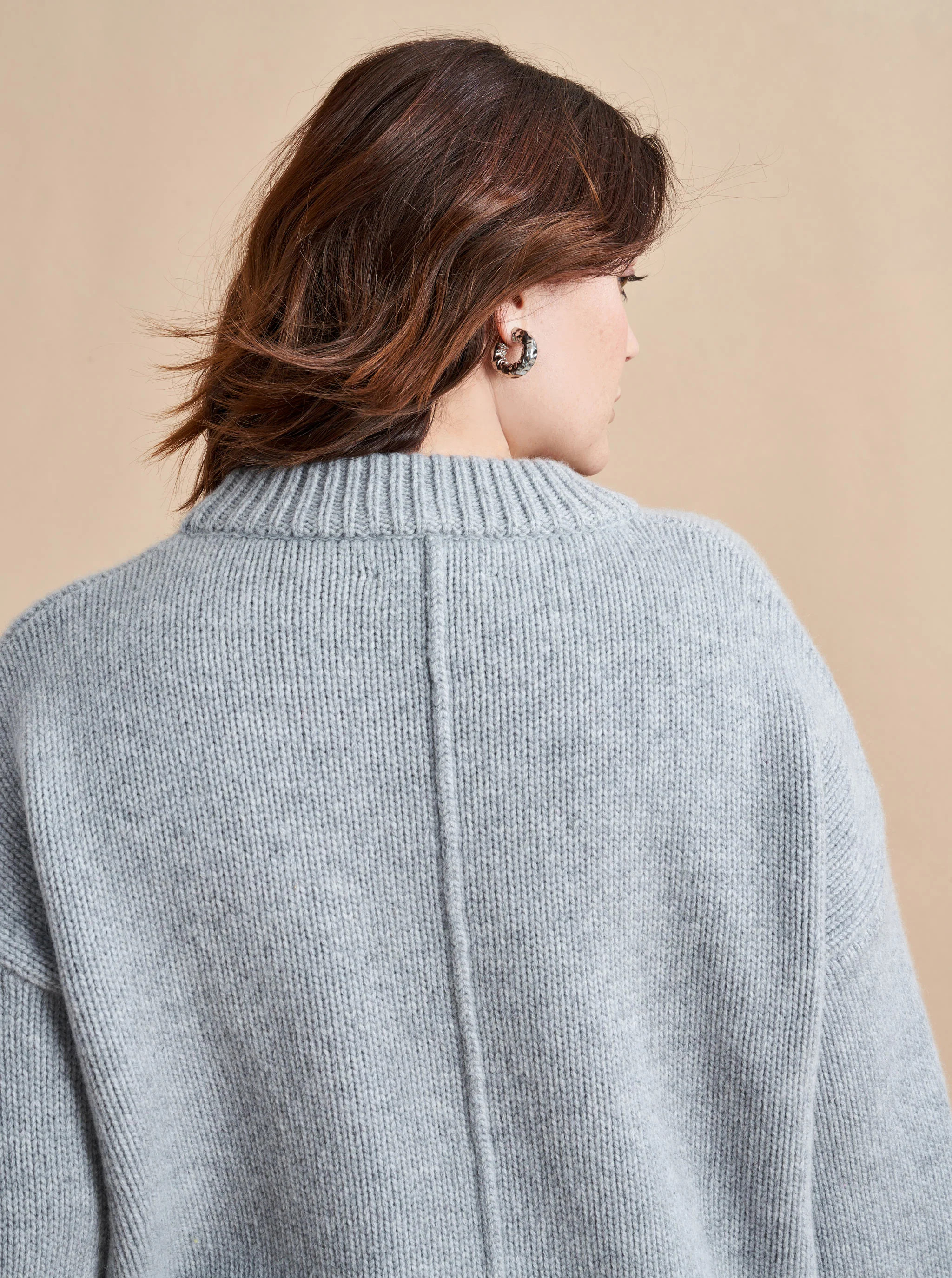 Solid Marin Sweater Grey  | La Ligne NYC | La Ligne