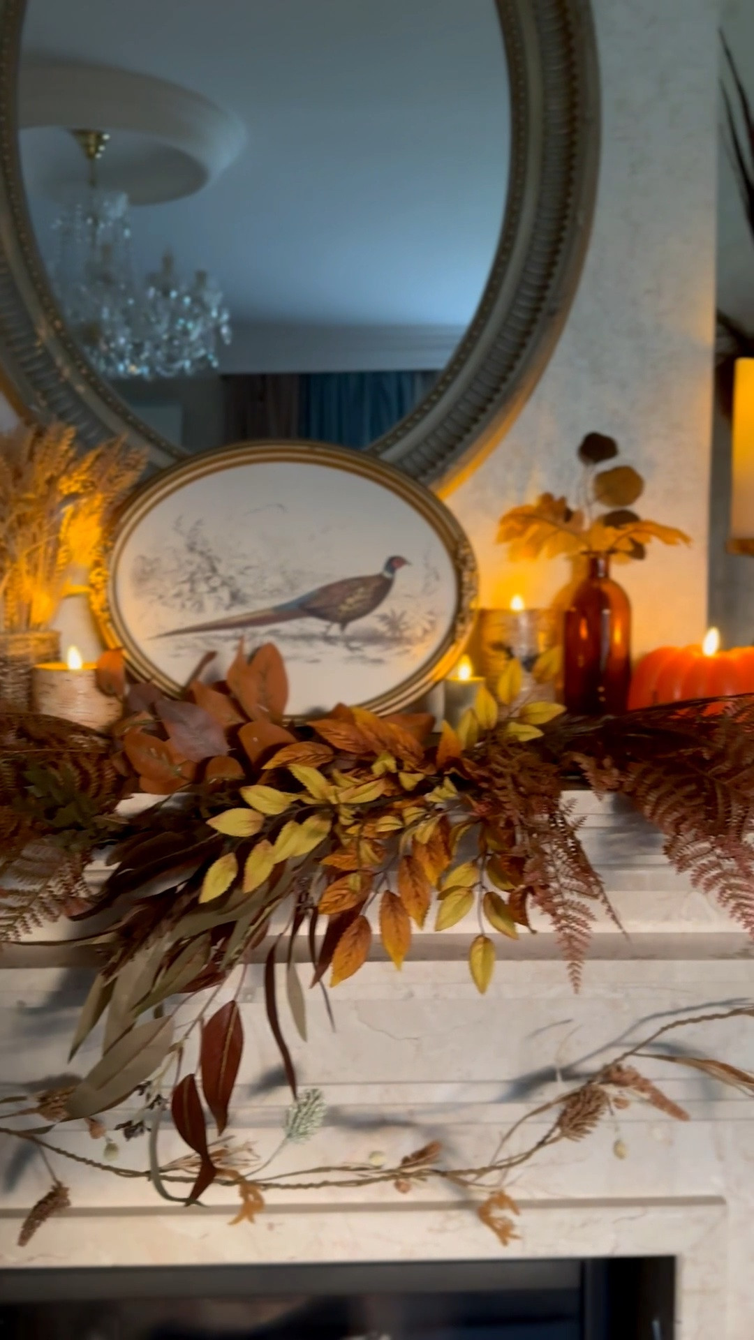 Fall living room mantel decor, pumpkin candle, @Michaels fall stems, traditional fall home decor

#LTKHome #LTKSaleAlert #LTKSeasonal