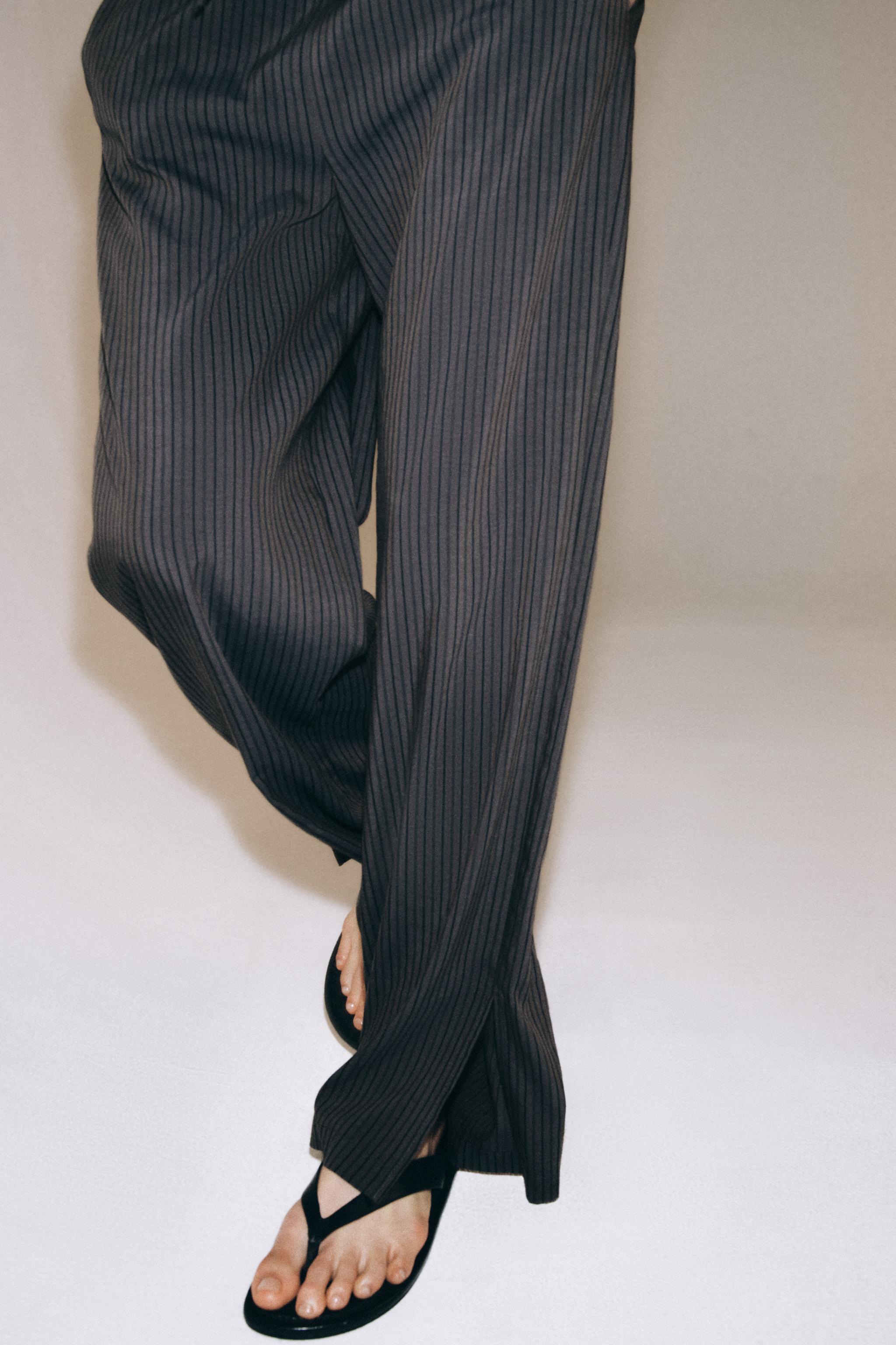 ZW COLLECTION STRIPED PYJAMA-STYLE TROUSERS | Zara UK