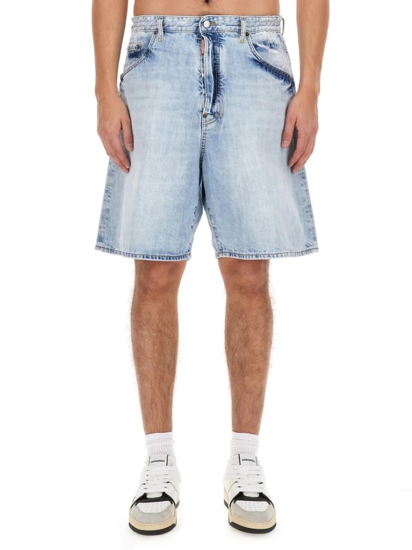 Relaxed Fit Denim Bermuda Shorts | Shop Simon
