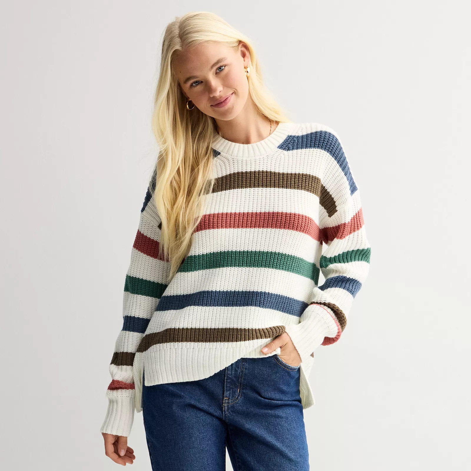 Juniors' SO® Essential Crewneck Pullover Sweater | Kohl's