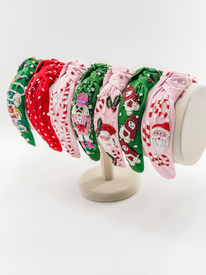 Pink Christmas, Hair Accessories, Christmas Headband, Holiday Season, Cute Christmas Accessories,... | Etsy (US)