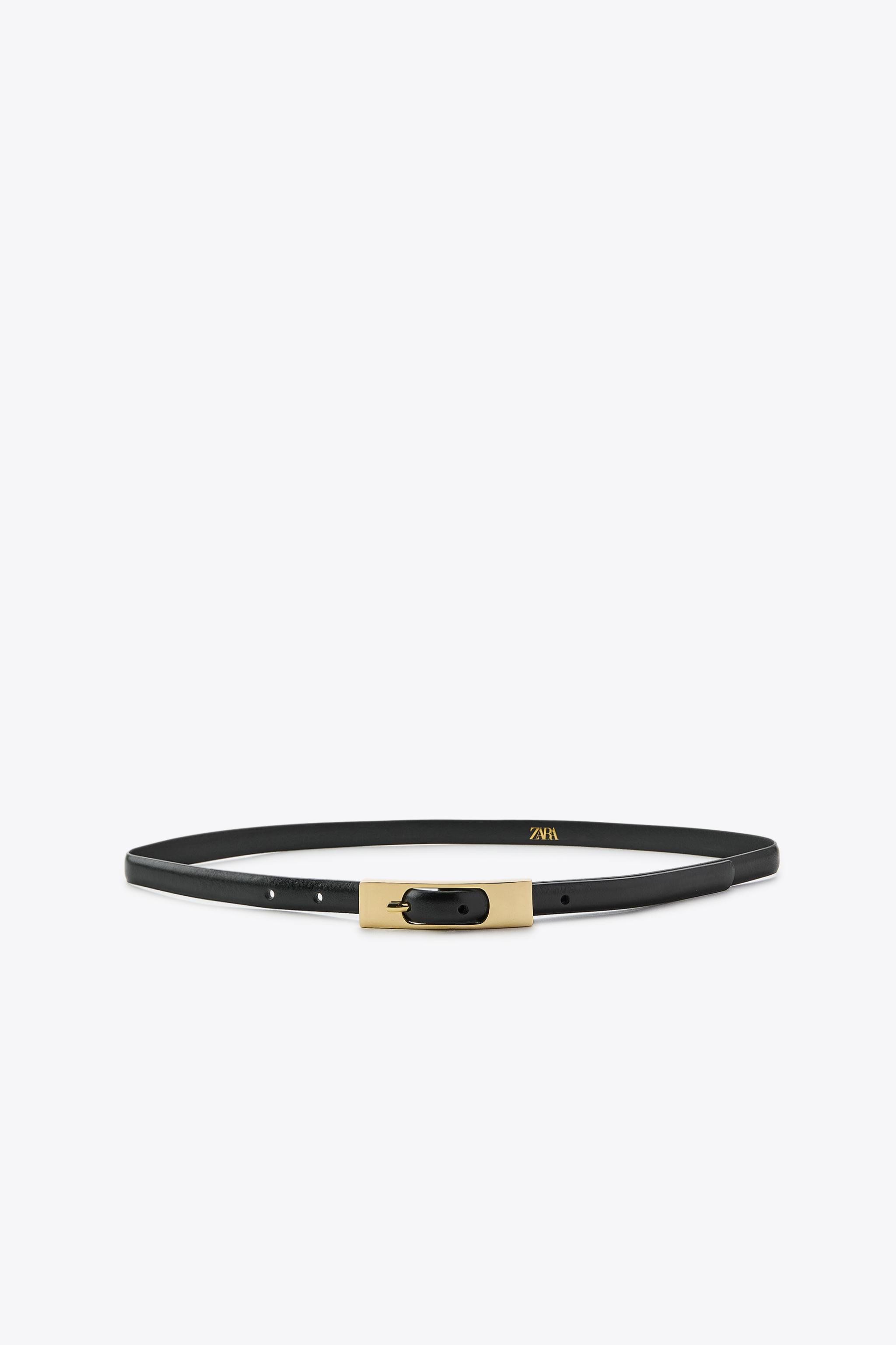 THIN BELT WITH RECTANGULAR BUCKLE | Zara US