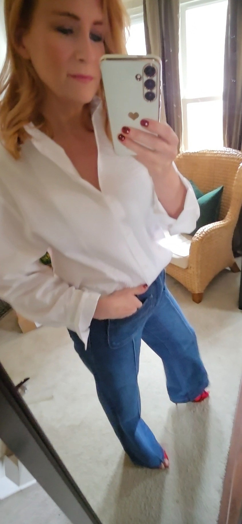 A button up is always a great ideaMake it a tuxedo shirt, and you have perfection Team with jeans for a casual look or at a skirt shorts or trousers and you have the perfect workwear or outfit for mother's Day brunch

#LTKootd #LTKWorkwear #LTKstorytime