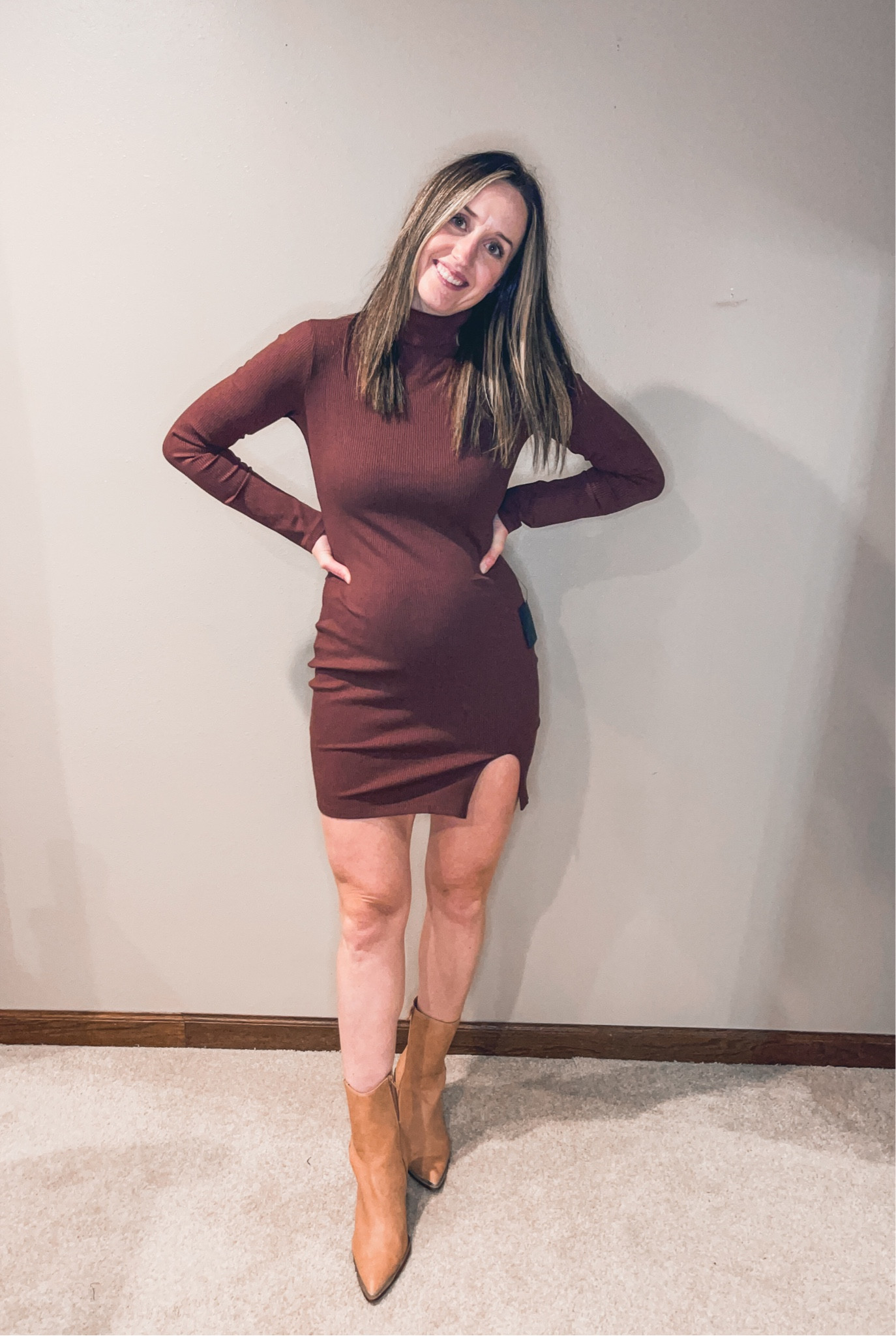 Fall dress haul from LuLus! Not stretchy bodycon material. Bought a medium - sized up for bump. Shoes are true to size.

#LTKSeasonal