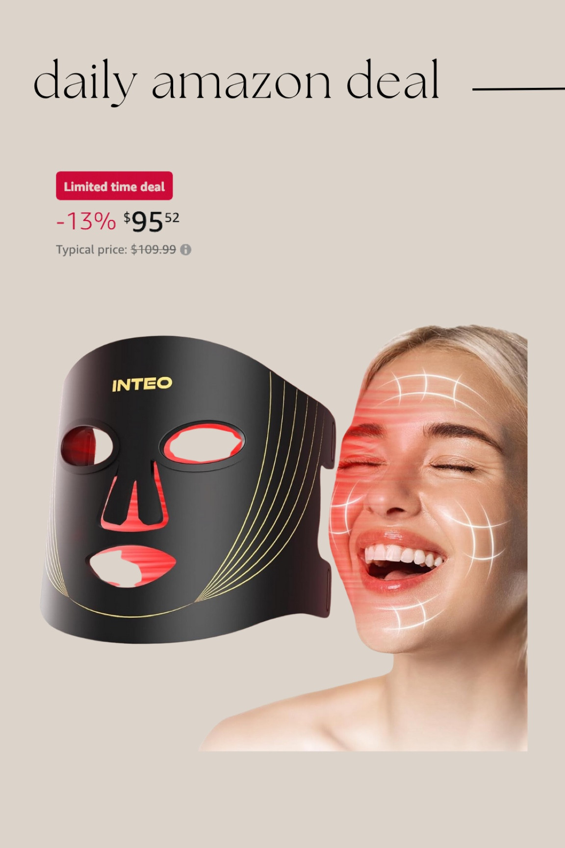 Daily Amazon deal: red light therapy mask 

#LTKGiftGuide #LTKBeauty #LTKSaleAlert