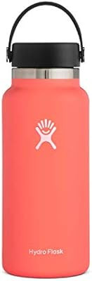 Hydro Flask Water Bottle - Stainless Steel & Vacuum Insulated - Wide Mouth 2.0 with Leak Proof Fl... | Amazon (US)