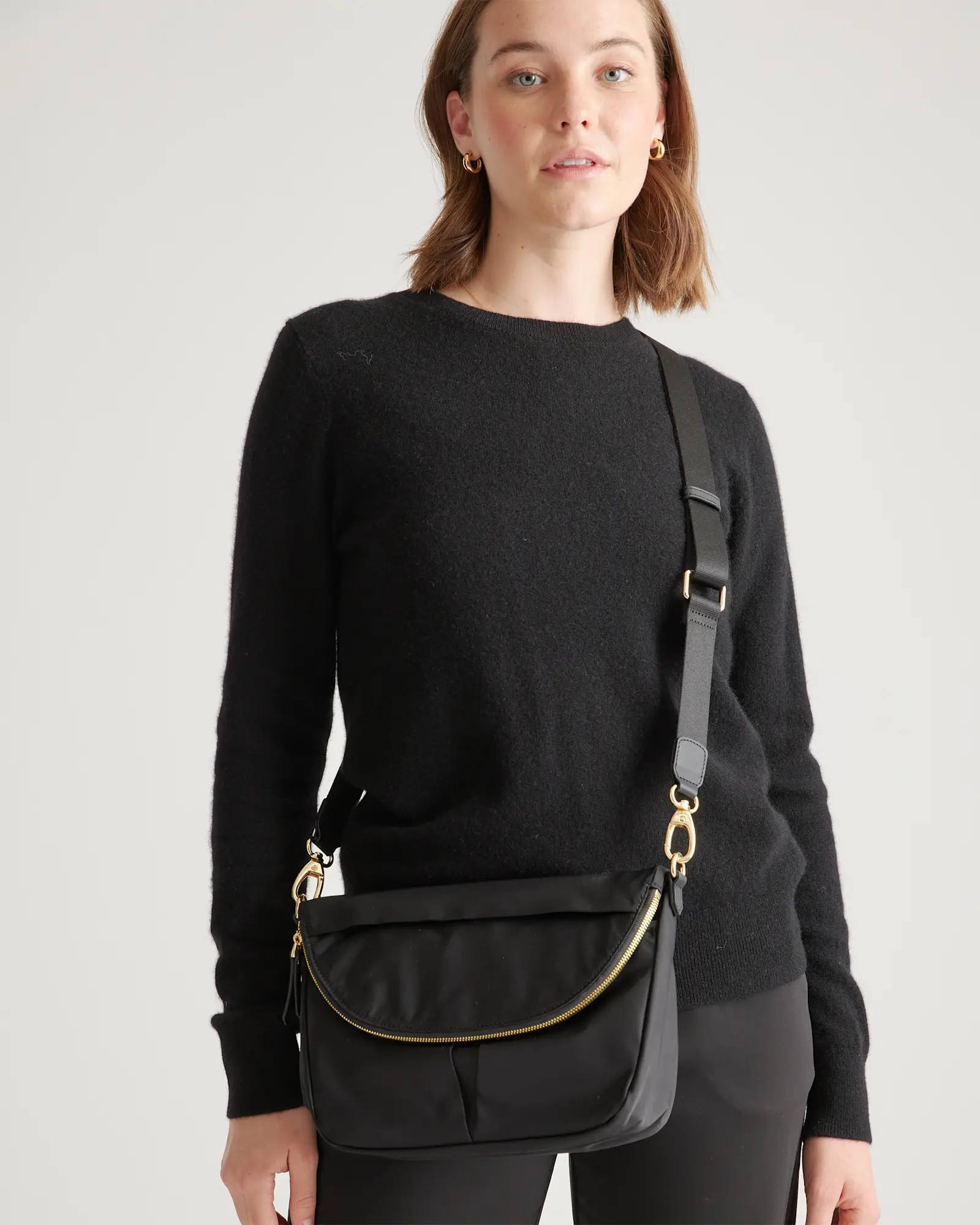 Revive Nylon Foldover Crossbody | Quince