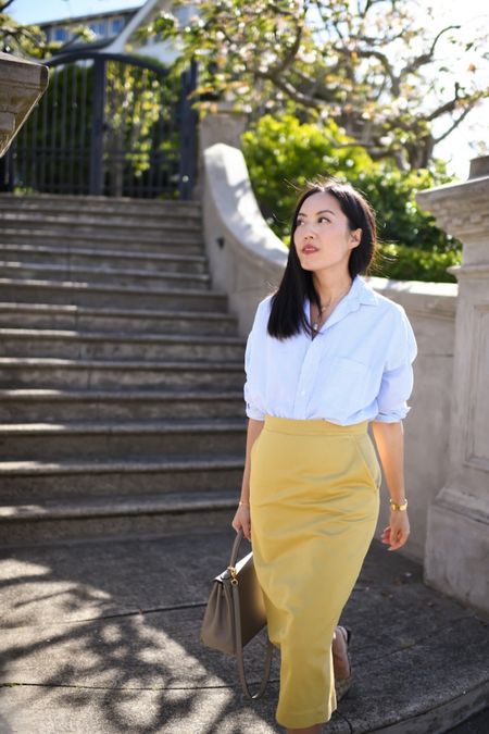 Cotton twill pencil skirt by Max Mara. I linked some less expensive yellow skirts too!

#summerskirt
#Nordstrom
#classistyle
#summerstyle
#pencilskirt

#LTKStyleTip #LTKSeasonal #LTKWorkwear