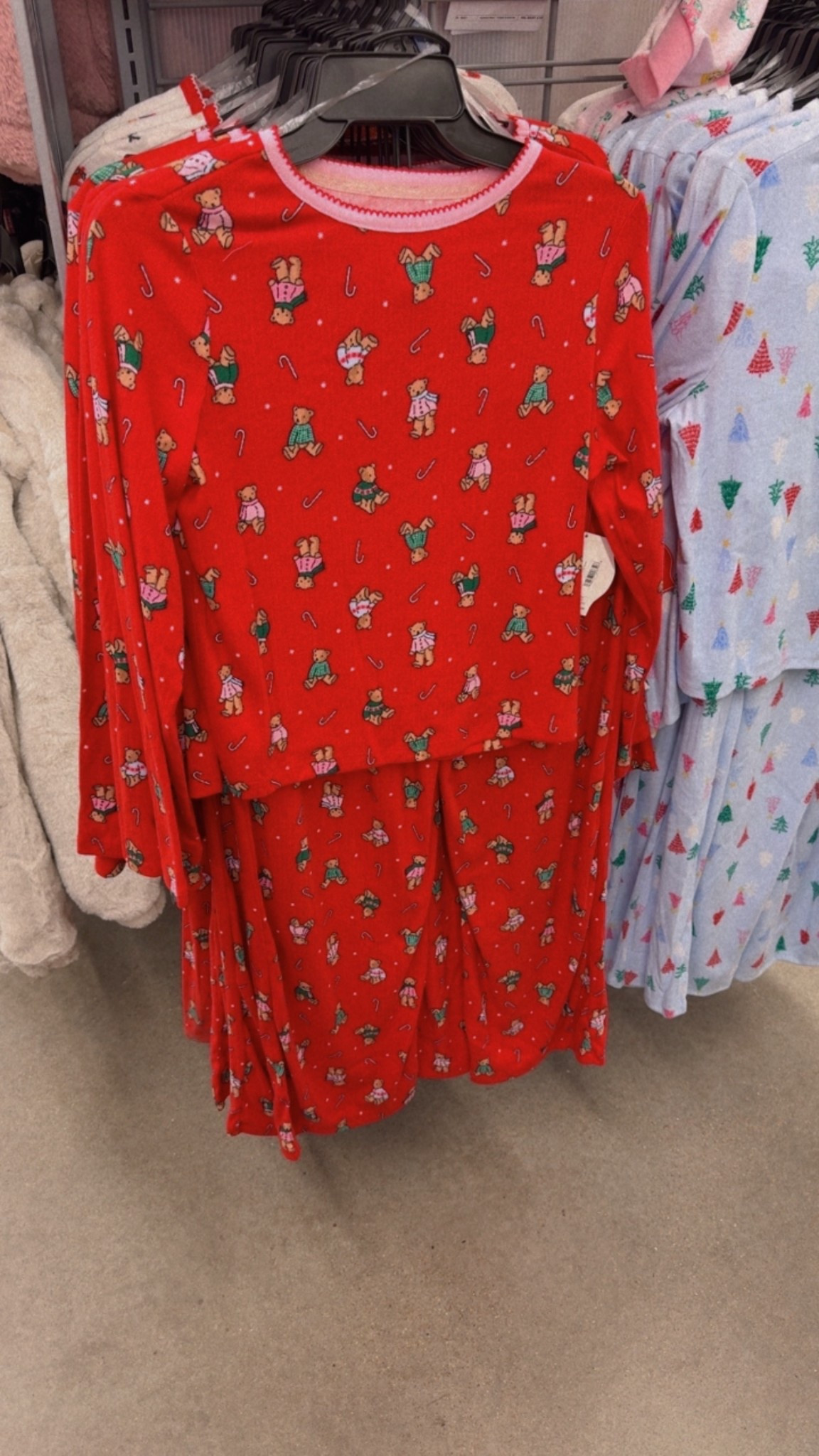 New Walmart holiday PJ sets, teddy bears and candy canes 

#LTKHoliday #LTKFindsUnder50