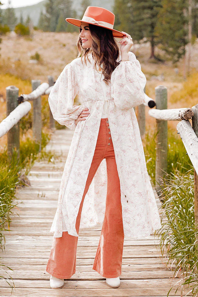 At My Peak Floral Kimono Amber Massey X Pink Lily | Pink Lily