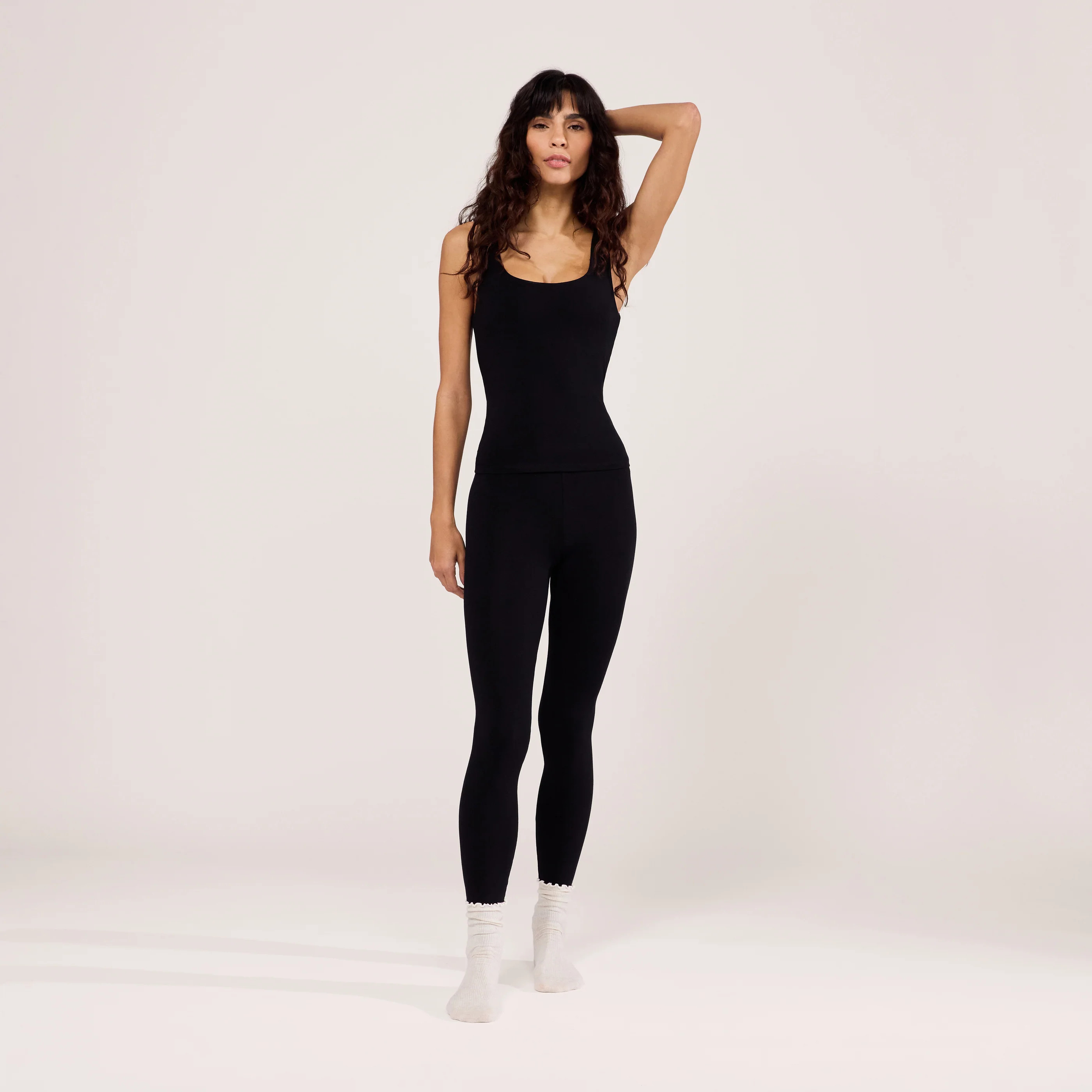 Lightweight Everyday High Waisted Leggings | Black | LOVALL