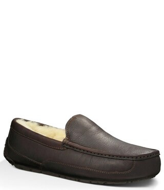 UGG® Men's Ascot Leather Slippers | Dillards