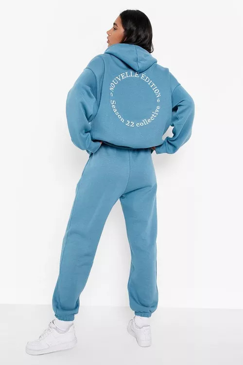 Embroidered Back Hooded Tracksuit | Boohoo.com (US & CA)
