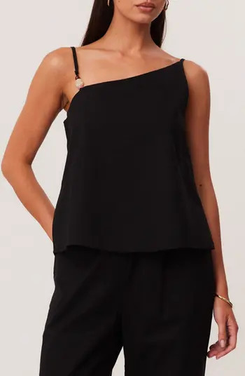 Ismene Asymmetrical One Shoulder Linen & Cotton Blend Top | Nordstrom