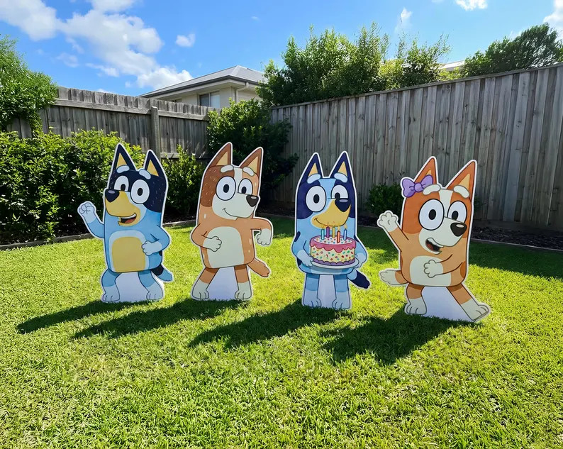 Cute Watercolor Standups, Bluey Birthday Decorations, Bluey Cutouts Standee, Bluey Backdrop Party... | Etsy (Global)