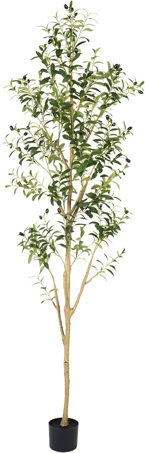 Artificial Olive Tree 7FT, Extra Tall Faux Plants Indoor, Fake Olive Tree in pot, Faux Silk Plant... | Amazon (US)