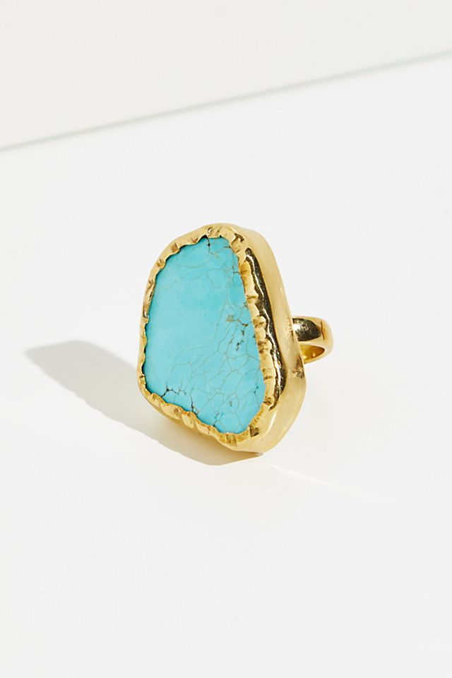 Turquoise Vintage Brass Ring | Free People (Global - UK&FR Excluded)