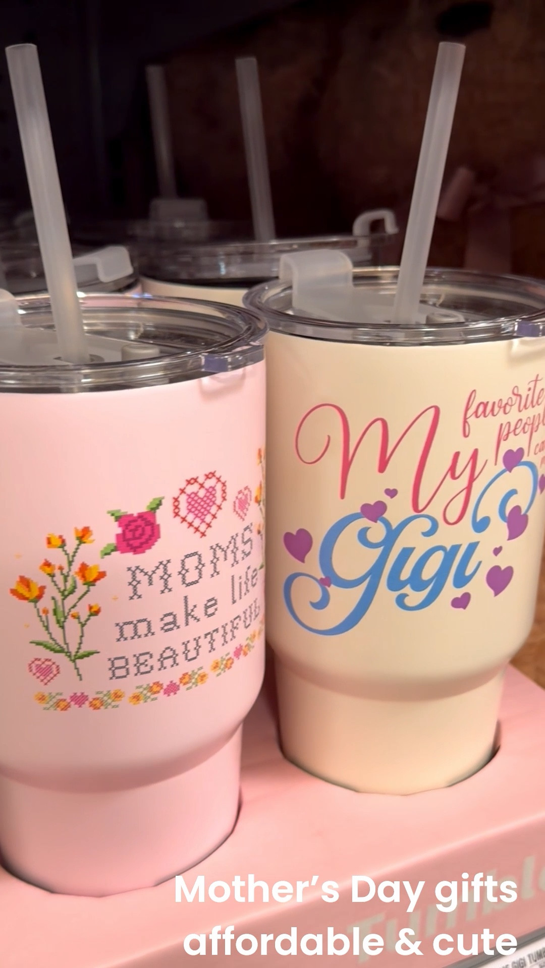 These Mother’s Day tumbler cups are such a cute and affordable gift idea 💗✨ Perfect for Mom, Gigi, Grandma, or anyone who loves a pretty drink cup on the go!

I love that these can be filled with coffee, iced drinks, or even turned into a mini gift basket with candy, skincare, or little goodies inside. Such an easy but thoughtful gift idea that looks way more expensive than it is ☕️🌸

Linking my favorite styles + similar affordable finds here!
#MothersDayGiftIdeas #TumblerCups #GiftIdeasForMom #AffordableGiftIdeas #MomGifts #NanaGifts #LTKGiftIdeas #GiftBasketIdeas #SpringGifts #Under20Finds

#LTKMothersDay