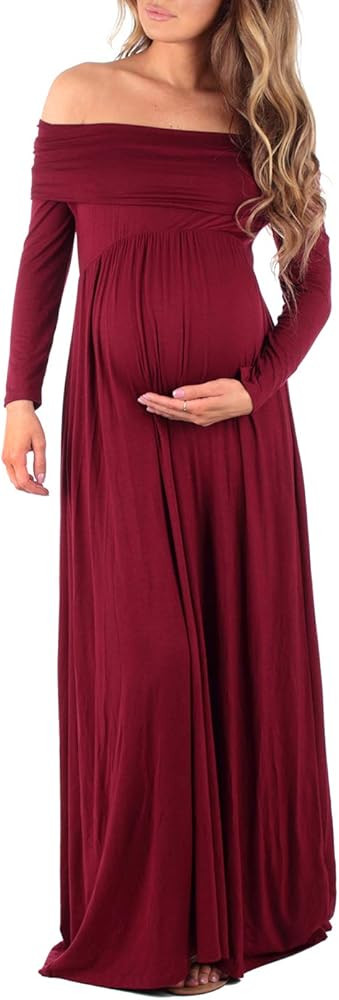 Cowl Neck and Over The Shoulder Maternity Dress | Amazon (US)