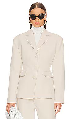 Helsa Recycled Twill S Curve Jacket in Light Khaki from Revolve.com | Revolve Clothing (Global)