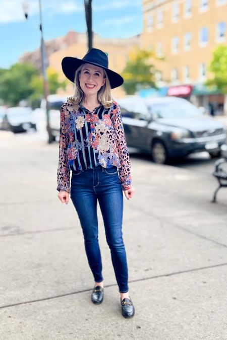 Fall leopard print and floral print blouse. 

#LTKover40 #LTKSeasonal