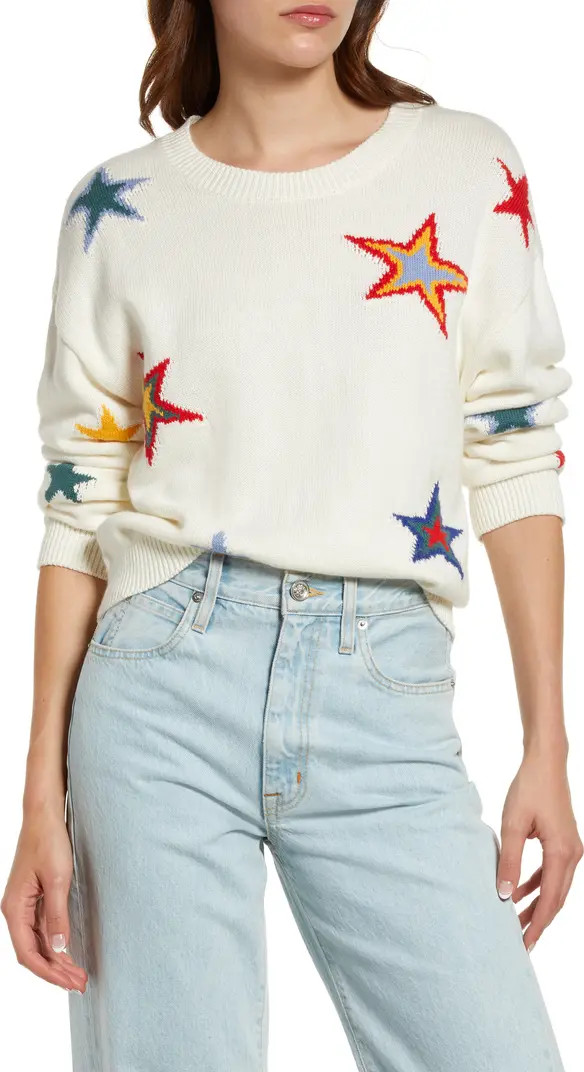 Perci Star Cotton & Cashmere Intarsia Sweater | Nordstrom