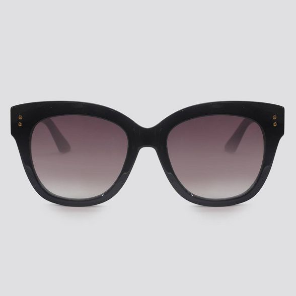 Women's Cateye Plastic Sunglasses - A New Day™ Black | Target