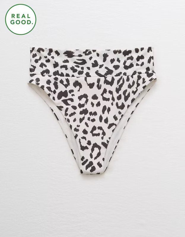 Aerie Leopard High Cut Cheeky Bikini Bottom | American Eagle Outfitters (US & CA)