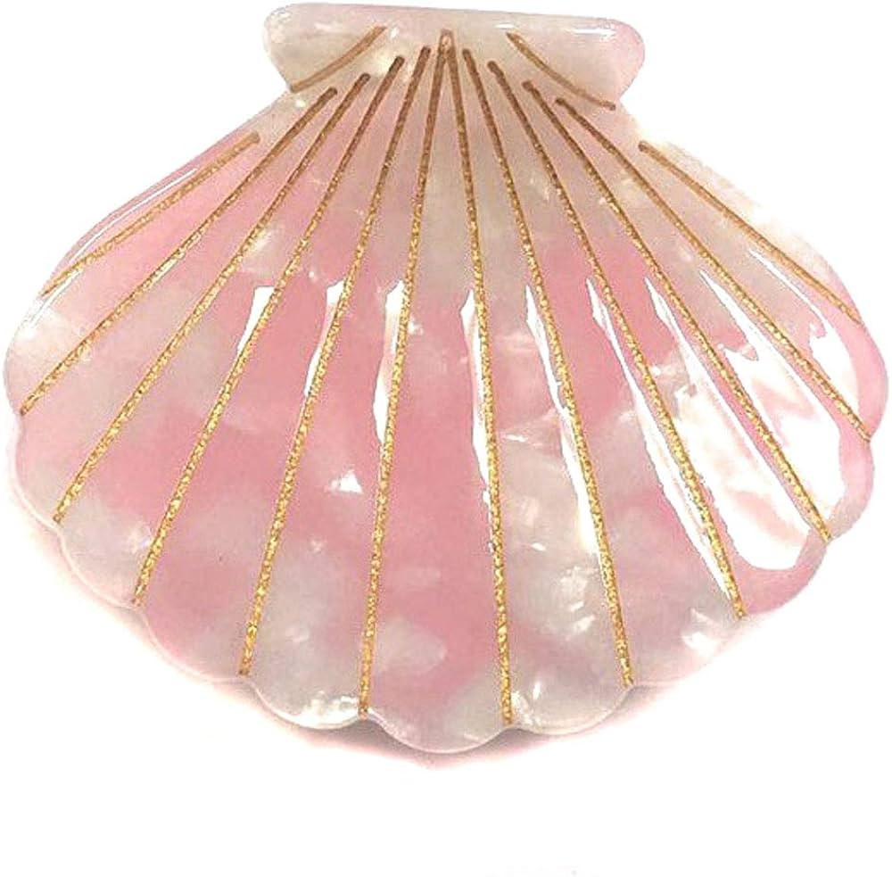 Shell Jaw Clip Hair Claw Clip Clamps Resin Hair Clips Marble Pattern Hairpins Hair Accessories fo... | Amazon (US)