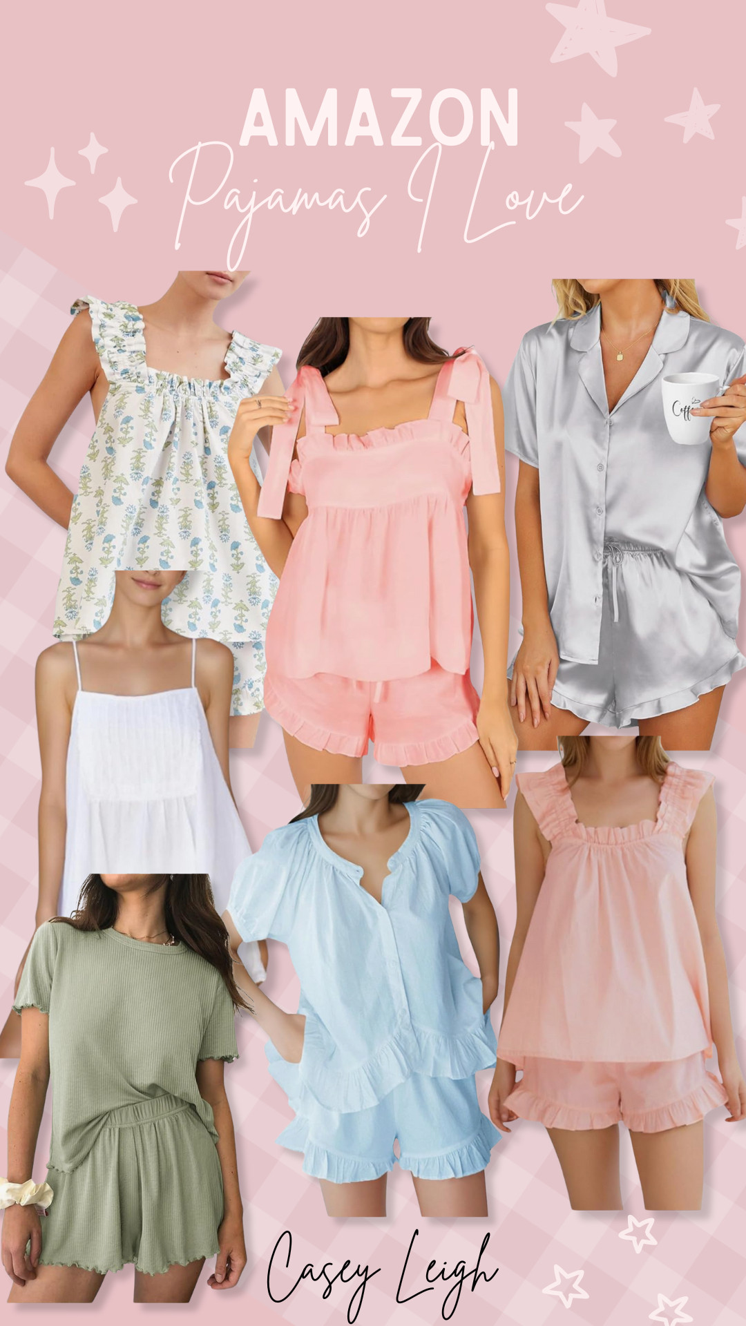 Cute, cozy, and Amazon Prime-approved! These pajama sets are giving all the soft girl spring vibes. Whether you're binge-watching Netflix or chasing your toddler, these comfy sets are the perfect end-of-day outfit. Which one is your favorite? 💖 

 #LTKSeasonal #LTKFindsUnder50 #LTKStyleTip