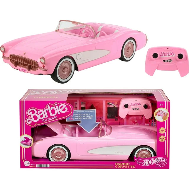 Hot Wheels RC Barbie Corvette, Remote Control Corvette from Barbie The Movie | Walmart (US)