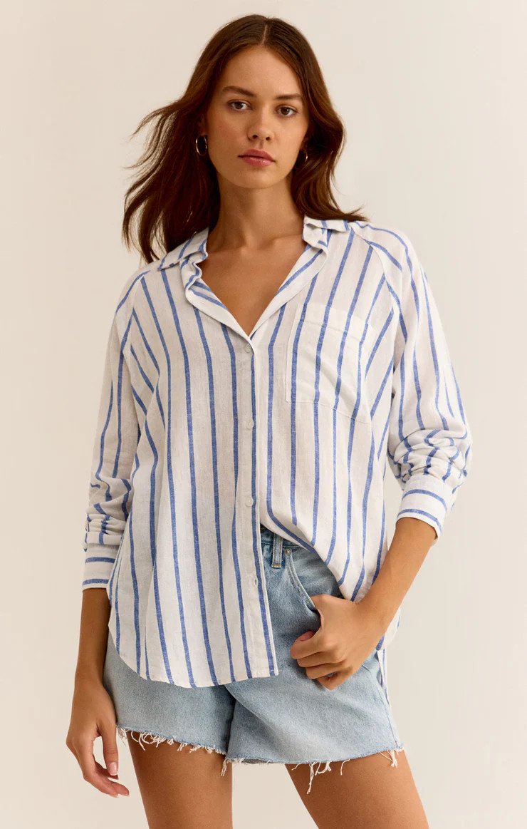 Perfect Linen Stripe Top | Z Supply
