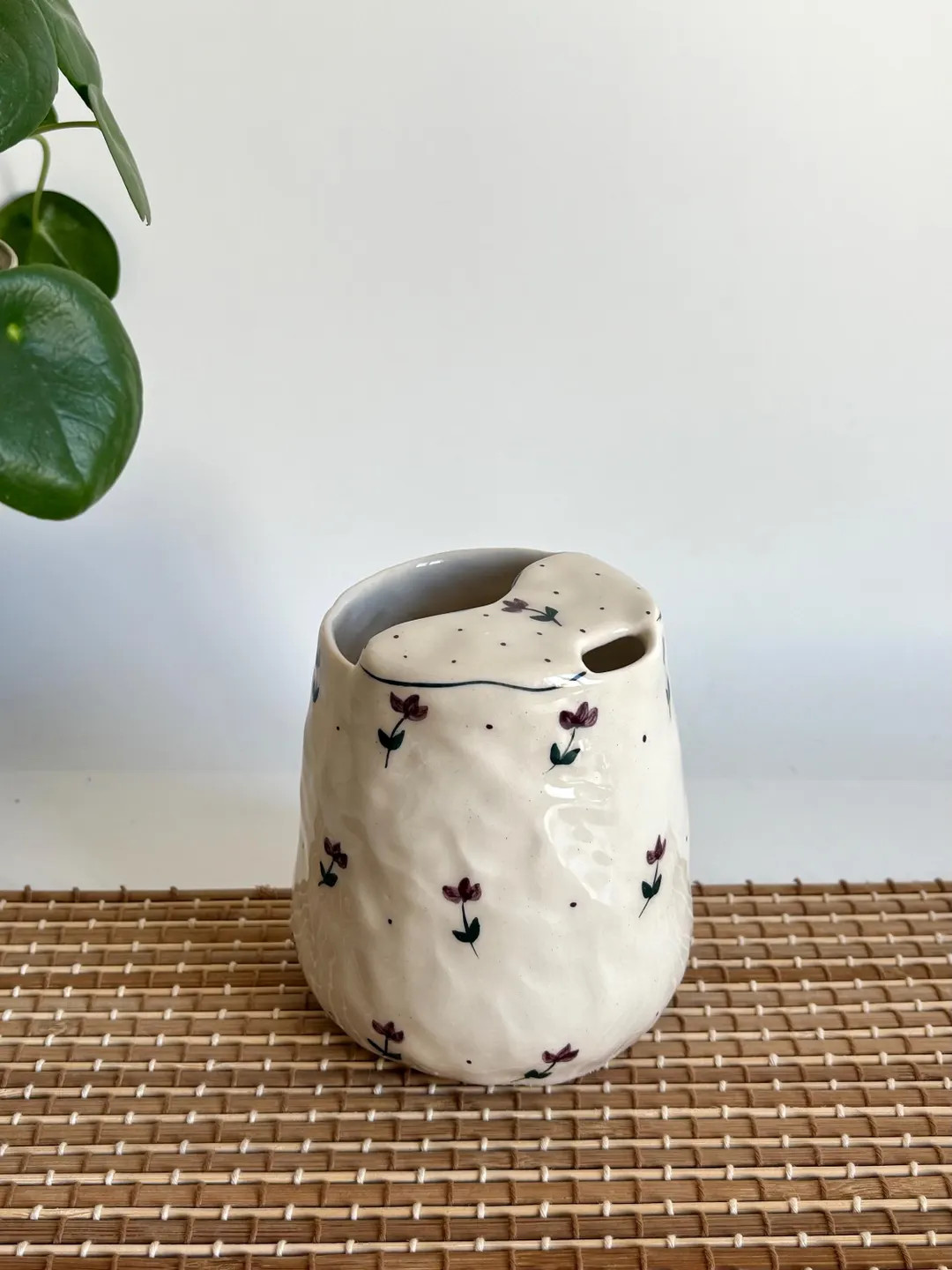 Handmade Travel Mug, Hand-painted Ceramic Tumbler, Red Poppy Unique to Go Cup, Artistic Coffee Te... | Etsy (US)