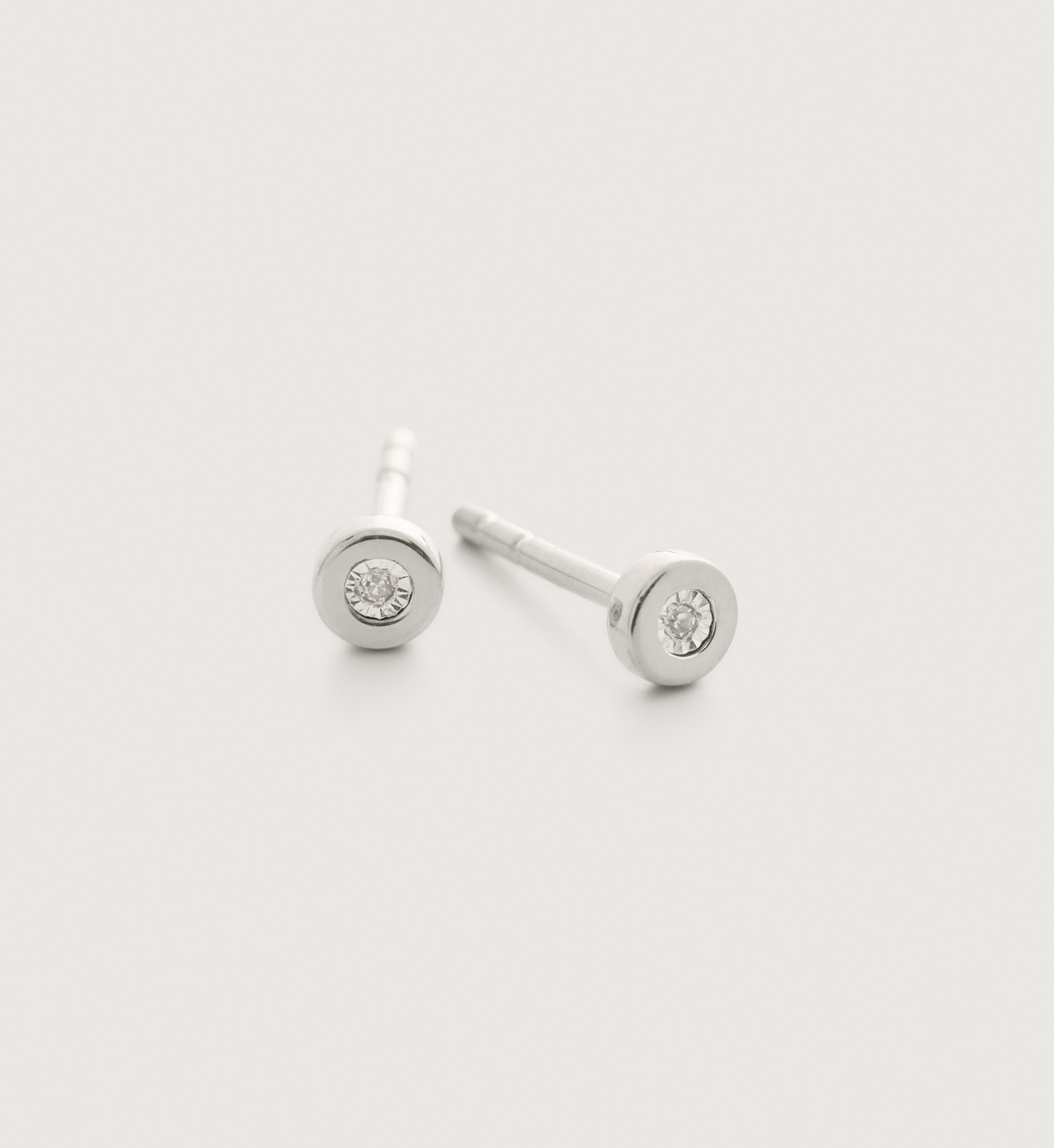 Linear Diamond Stud Earrings | Monica Vinader (Global)