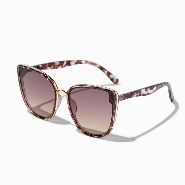Brown/White Tortoiseshell Faded Lens Sunglasses | Claire's (US)