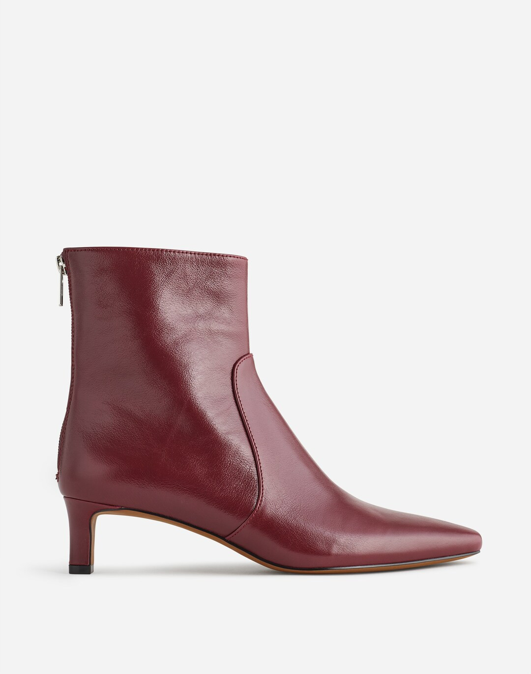 The Dimes Kitten-Heel Boot in Crinkle Leather | Madewell