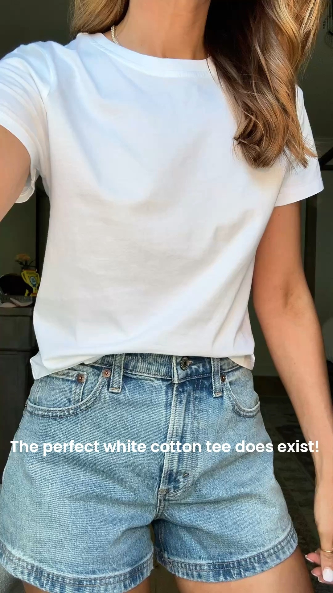 Expensive stuff that’s absolutely worth it!! The perfect white cotton tee in XS. LISAMARIEXSPANX for 15% off first order & free shipping. Abercrombie curve love 90s cutoff short in size 24. Elevated casual. Casual outfit. Mom outfit. 

#LTKTravel #LTKPetite #LTKootd