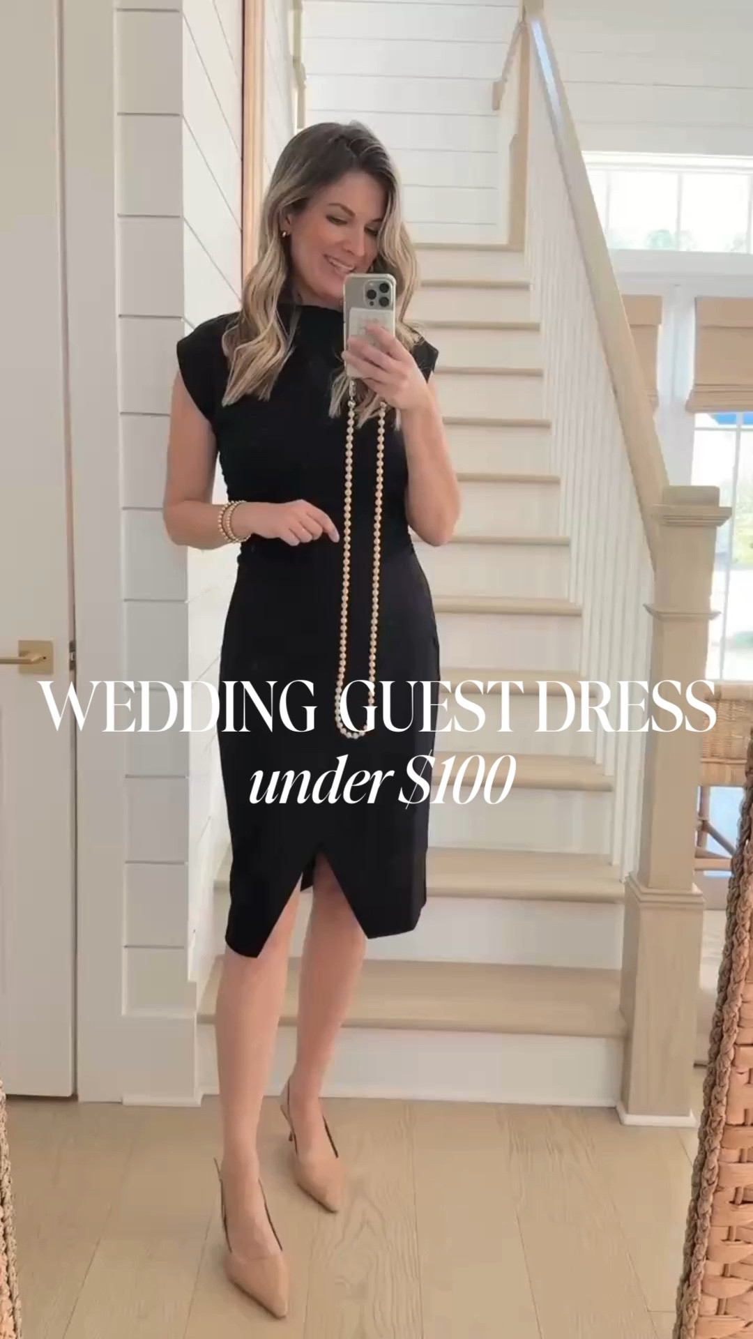 This black dress is very flattering and under $80. I am in size small. It’s machine wash and ruched at the waist.  

#LTKWedding #LTKFindsUnder100 #LTKOver40
