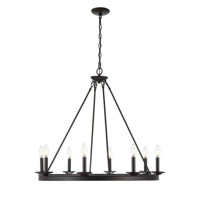 Safavieh Fauna 8-Light Oil Rubbed Bronze (Black) Rustic Chandelier | Lowe's
