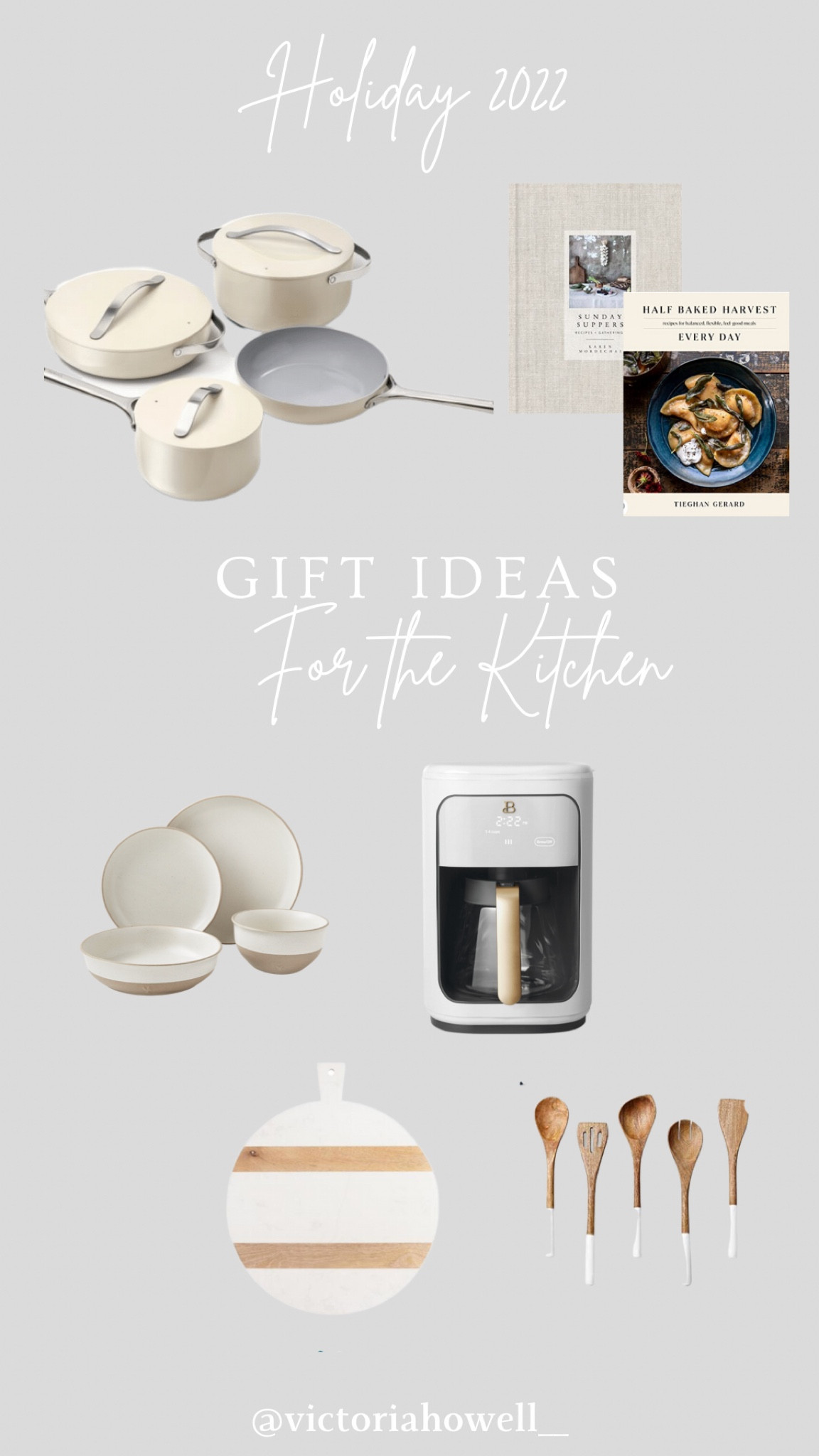 Gift ideas for the kitchen / neutral kitchen decor / caraway / amazon / Walmart / cookbooks 

#LTKHoliday #LTKhome #LTKGiftGuide